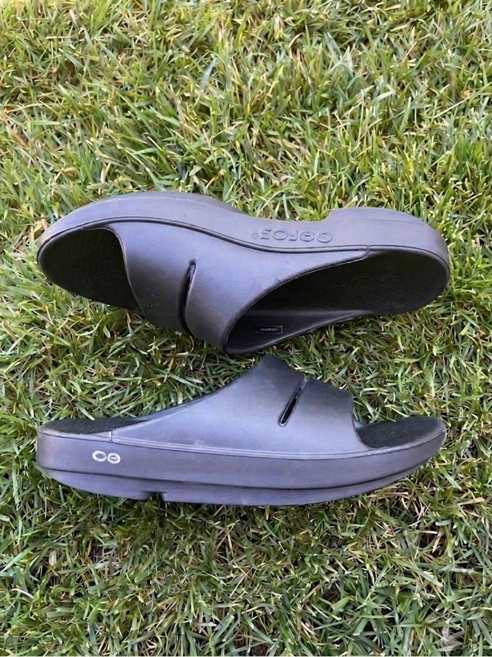 OOFOS OOahh Recovery Slide Sandals Black Mens 8 Womens 10 EU 41 Comfort